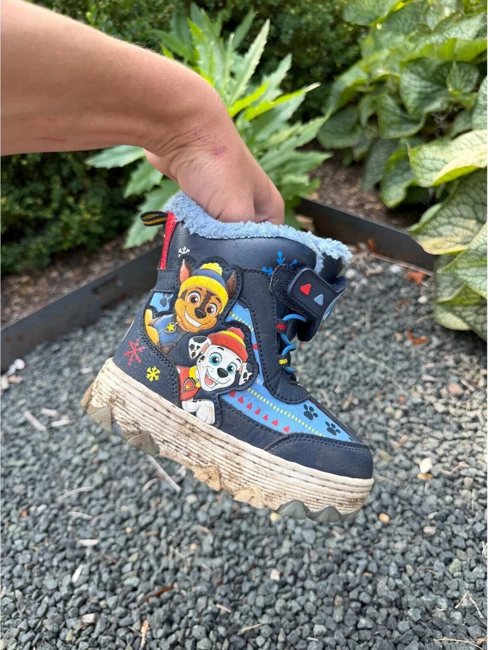 Paw Patrol Snow Boots Toddler Blue Light Up Size 9